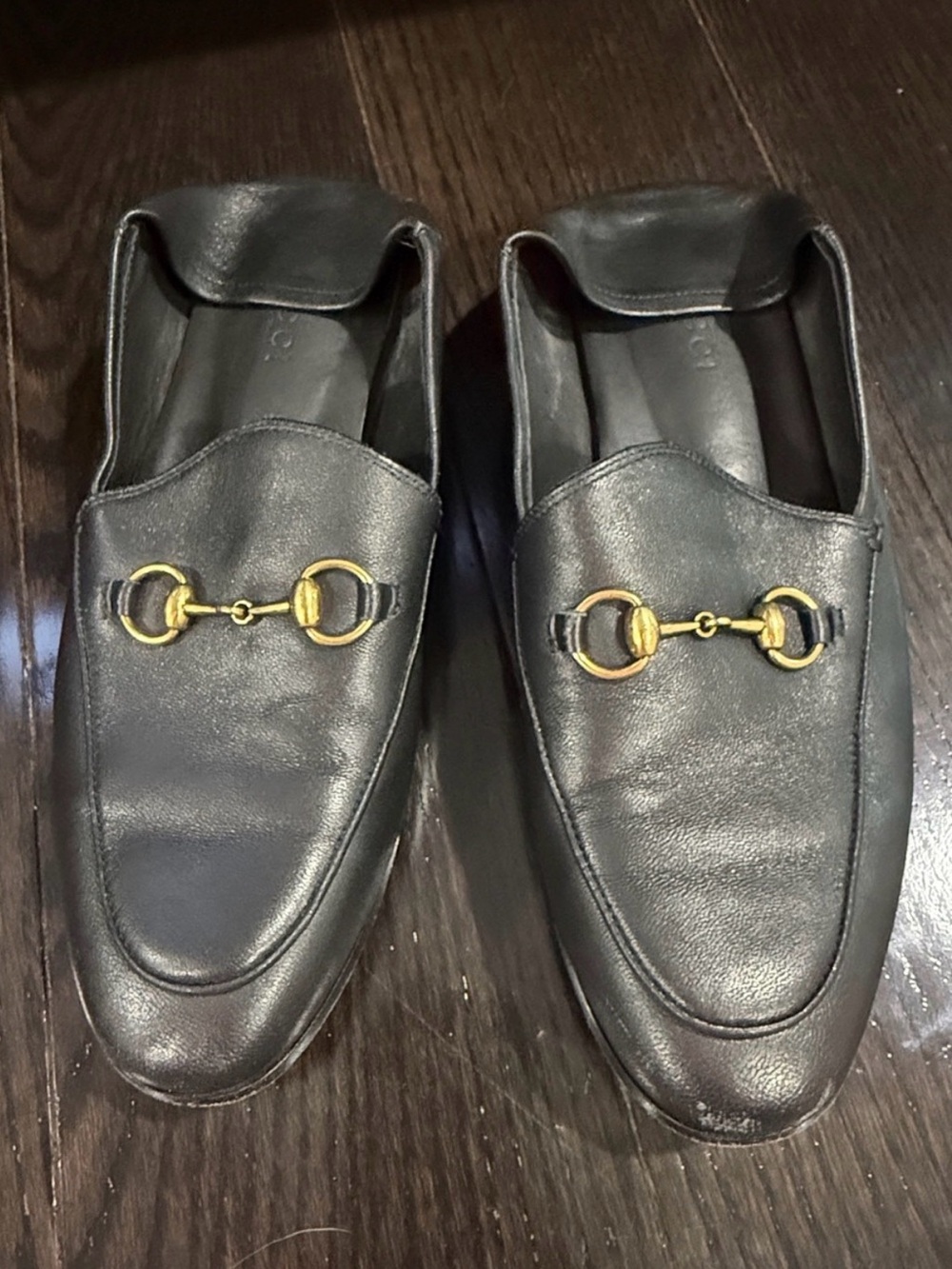 Gucci Black Jordaan Soft Leather Horsebit Loafer